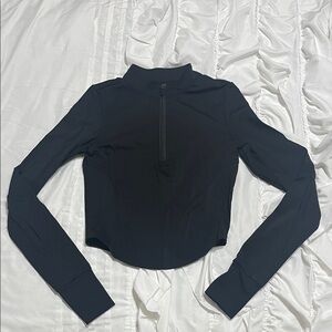 Long Sleeve Cropped Quarter Zip